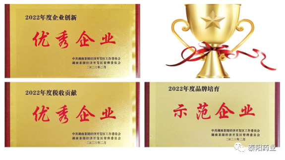 泰陽(yáng)藥業(yè)再獲多項(xiàng)榮譽(yù)稱號(hào)